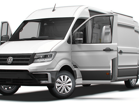VW Crafter Van LWB HR HQInterior 2025 UKspec 3D Modell
