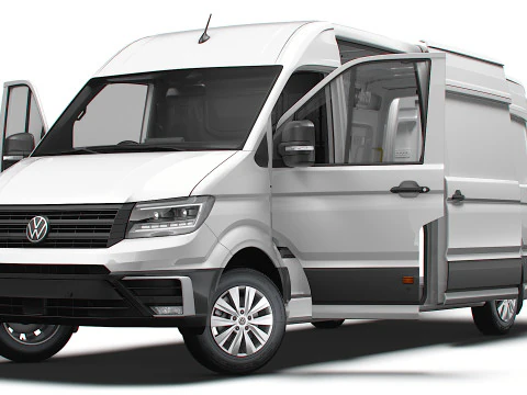 VW Crafter Van LWB HR HQInterior 2025 UKspec 3D Model