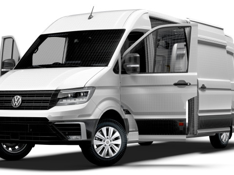 VW Crafter Van LWB HR HQInterior 2025 UKspec 3D Modell