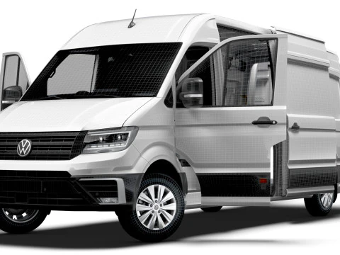 VW Crafter Van LWB HR HQInterior 2025 UKspec 3D Model
