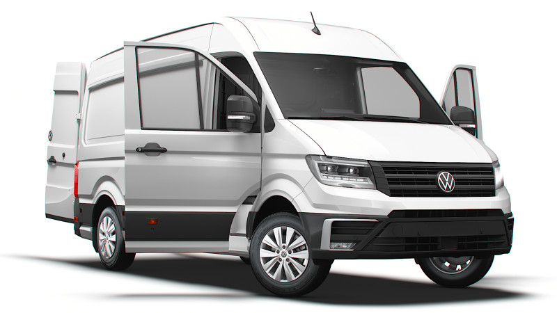 VW Crafter Van MWB HR HQInterior 2025 UKspec 3D 模型 .c4d .max .obj .3ds .fbx .stl .blend