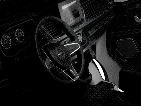 Nissan Primastar Van L1H1 HQInterior 2026 3D Model