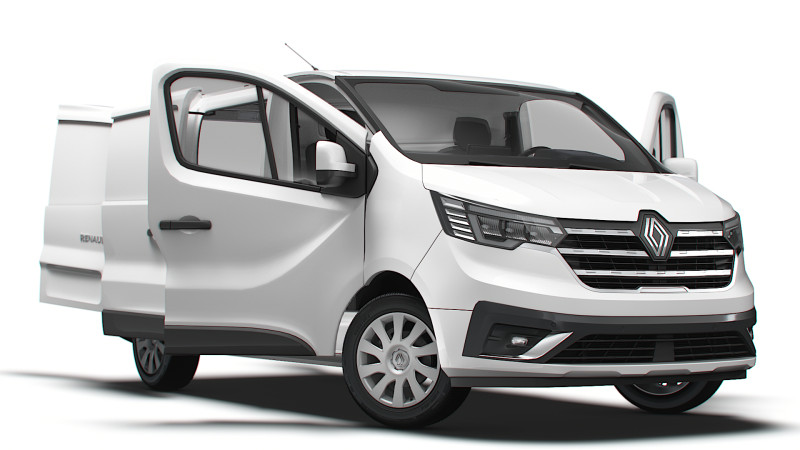 Renault Trafic Van L1H1 HQInterior 2024 Modelo 3D .c4d .max .obj .3ds .fbx .stl .blend
