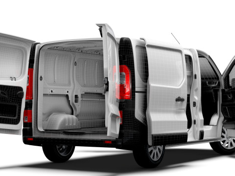 Renault Trafic Van L1H1 HQInterior 2024 Modelo 3D