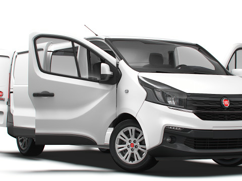 Fiat Talento Van L2H1 HQInterior 2021 3D Model