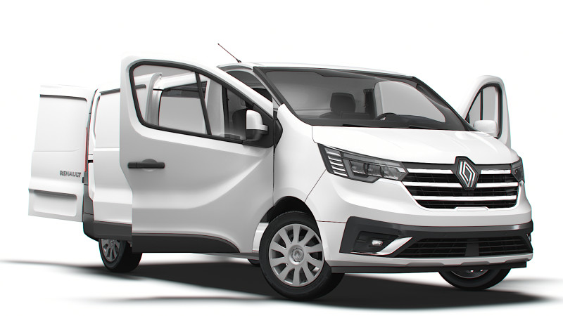 Renault Trafic Van L2H1 HQInterior 2024 3D Model .c4d .max .obj .3ds .fbx .stl .blend