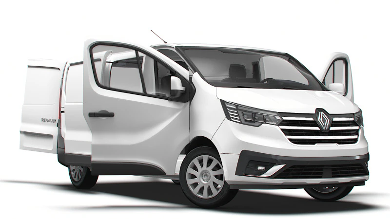 Renault Trafic Van L2H1 HQInterior 2024 Modelo 3D .c4d .max .obj .3ds .fbx .stl .blend 