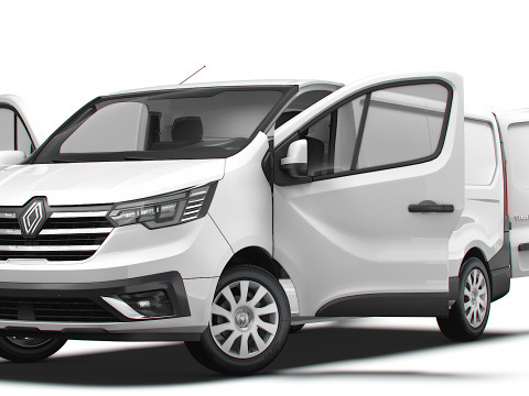Renault Trafic Van L2H1 HQInterior 2024 3D Model