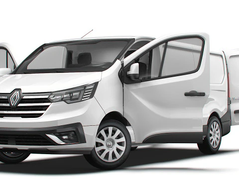 Renault Trafic Van L2H1 HQInterior 2024 Modelo 3D