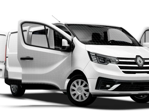 Renault Trafic Van L2H1 HQInterior 2024 Modelo 3D