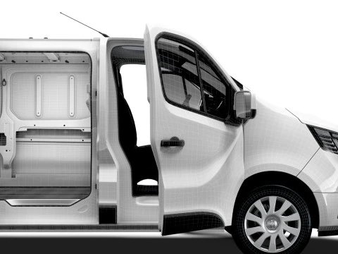 Renault Trafic Van L2H1 HQInterior 2024 Modelo 3D