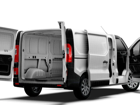 Renault Trafic Van L2H1 HQInterior 2024 Modelo 3D