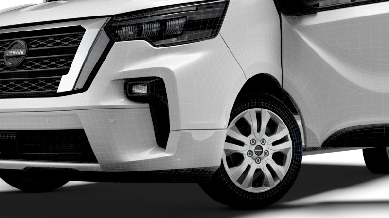 Nissan Primastar Van L2H1 Tailgate HQInterior 2026 3D 모델 .c4d .max .obj .3ds .fbx .stl .blend