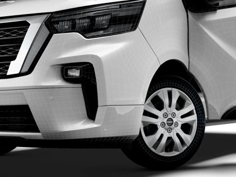 Nissan Primastar Van L2H1 Portellone posteriore HQInterni 2026 Modello 3D