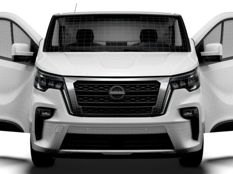 Nissan Primastar Van L2H1 Portellone posteriore HQInterni 2026 Modello 3D