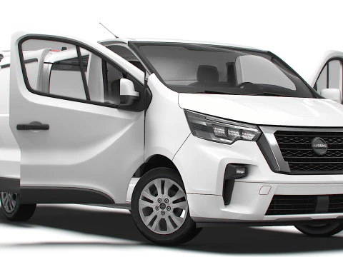 Nissan Primastar Van L2H1 Portellone posteriore HQInterni 2026 Modello 3D