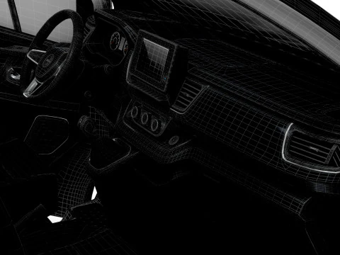 Nissan Primastar Van L2H1 Portellone posteriore HQInterni 2026 Modello 3D