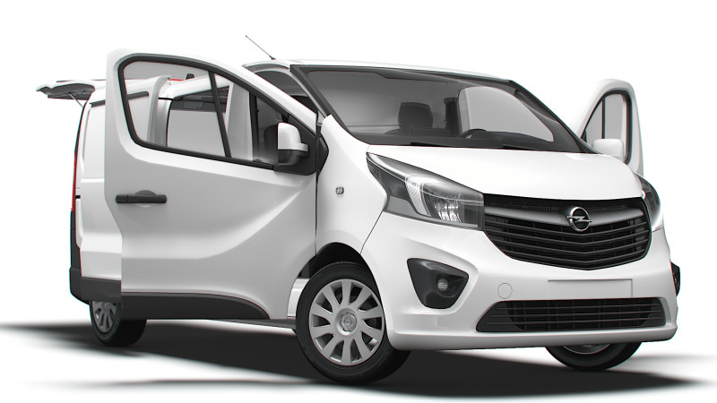 Opel Vivaro Van L2H1 Tailgate HQInterior 2019 3D Model .c4d .max .obj .3ds .fbx .stl .blend 