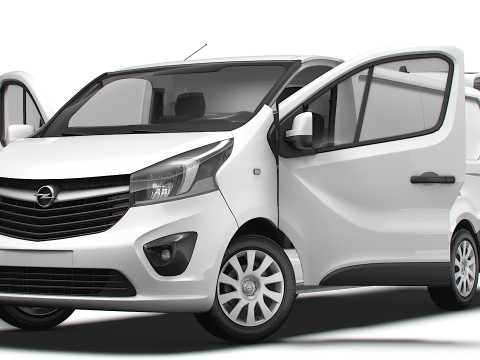 Opel Vivaro Van L2H1 Tailgate HQInterior 2019 3D Model