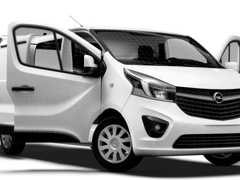 Opel Vivaro Van L2H1 Portellone HQInterni 2019 Modello 3D