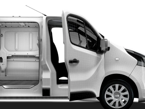 Opel Vivaro Van L2H1 Portellone HQInterni 2019 Modello 3D