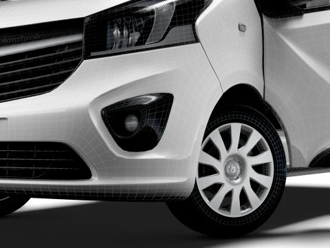 Opel Vivaro Van L2H1 Portellone HQInterni 2019 Modello 3D