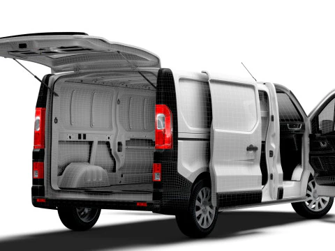 Opel Vivaro Van L2H1 Portellone HQInterni 2019 Modello 3D