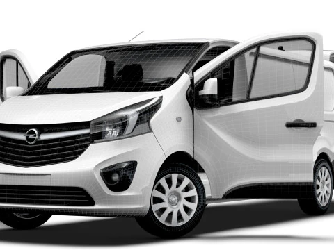 Opel Vivaro Van L2H1 Portellone HQInterni 2019 Modello 3D