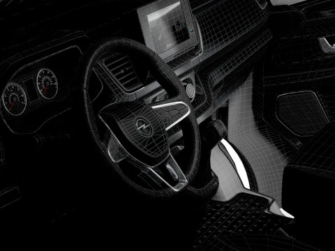 Opel Vivaro Van L2H1 Portellone HQInterni 2019 Modello 3D