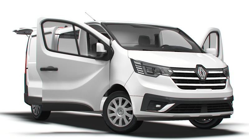 Renault Trafic Van L2H1 Tailgate HQInterior 2024 3D Modell .c4d .max .obj .3ds .fbx .stl .blend