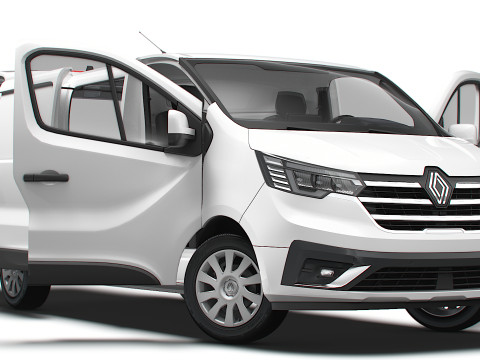 Renault Trafic Van L2H1 Tailgate HQInterior 2024 3D Model