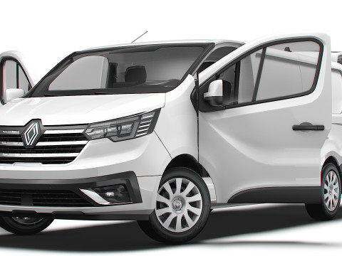 Renault Trafic Van L2H1 Tailgate HQInterior 2024 3D Modell