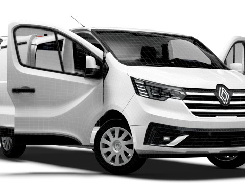 Renault Trafic Van L2H1 Двері багажника HQInterior 2024 3D Модель