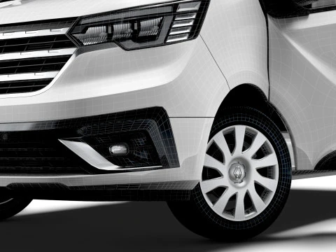 Renault Trafic Van L2H1 Двері багажника HQInterior 2024 3D Модель