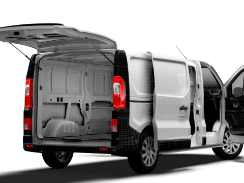 Renault Trafic Van L2H1 Двері багажника HQInterior 2024 3D Модель