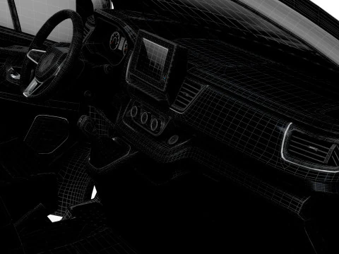 Renault Trafic Van L2H1 Двері багажника HQInterior 2024 3D Модель