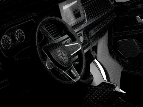 Renault Trafic Van L2H1 Двері багажника HQInterior 2024 3D Модель