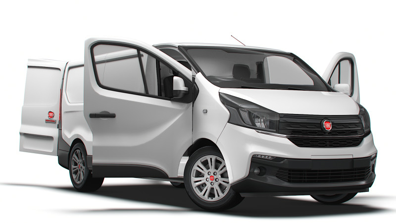 Fiat Talento Van L2H1 HQInterior 2021 UKspec 3D 모델 .c4d .max .obj .3ds .fbx .stl .blend