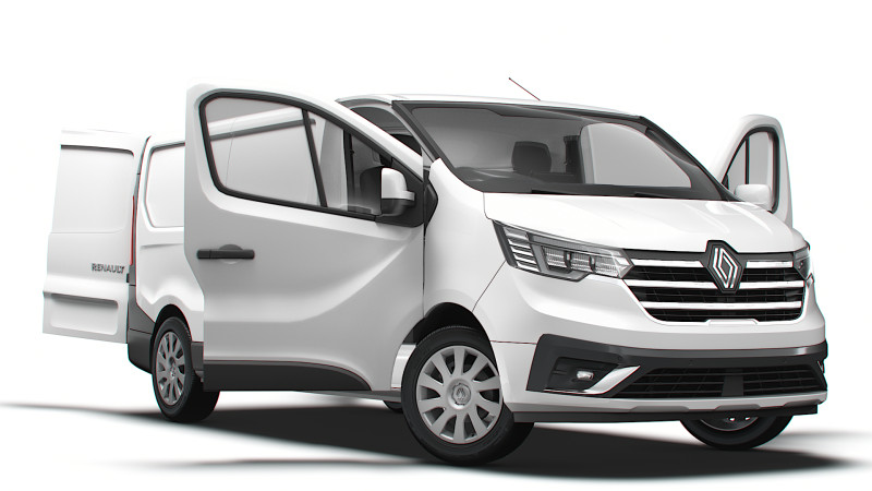Renault Trafic Van L2H1 HQInterior 2024 UKspec 3D Model .c4d .max .obj .3ds .fbx .stl .blend 