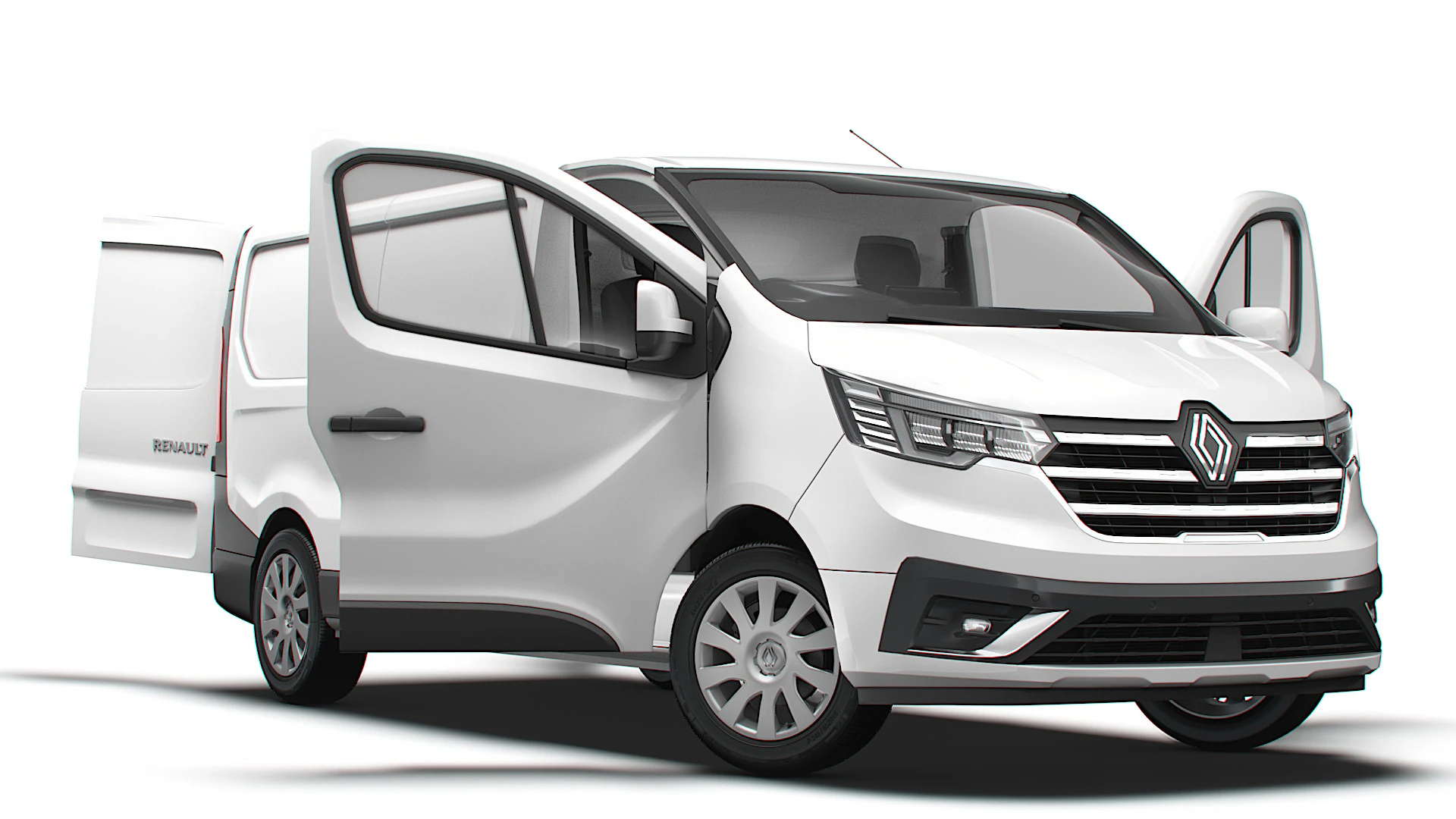 Renault Trafic Van L2H1 HQInterior 2024 UKspec 3D Model .c4d .max .obj .3ds .fbx .stl .blend 