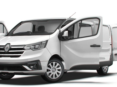 Renault Trafic Van L2H1 HQInterior 2024 UKspec 3D Model