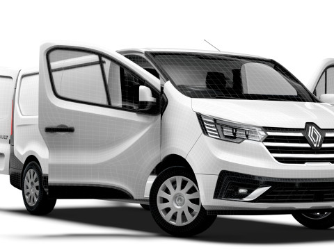 Renault Trafic Van L2H1 HQInterior 2024 UKspec 3D Model