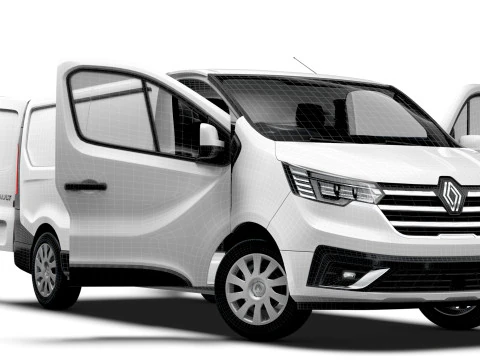 Renault Trafic Van L2H1 HQInterior 2024 UKspec 3D Model
