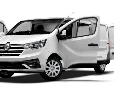 Renault Trafic Van L2H1 HQInterior 2024 UKspec 3D Model
