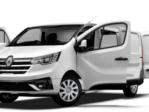 Renault Trafic Van L2H1 HQInterior 2024 UKspec 3D Model