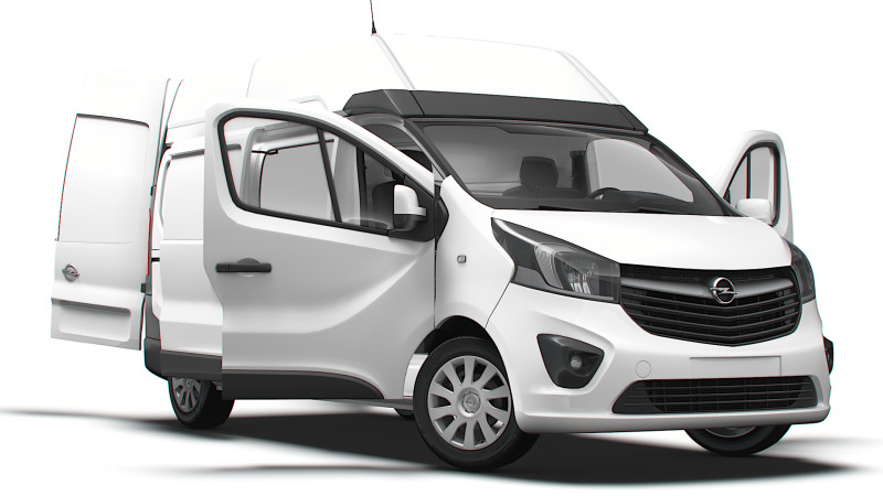Opel Vivaro Van L2H2 HQInterior 2019 Model 3D .c4d .max .obj .3ds .fbx .stl .blend 