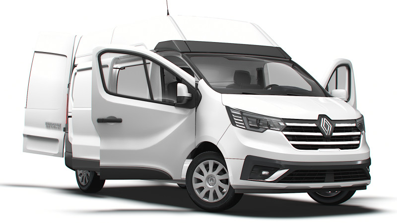 Renault Trafic Van L2H2 HQInterior 2024 Modello 3D .c4d .max .obj .3ds .fbx .stl .blend