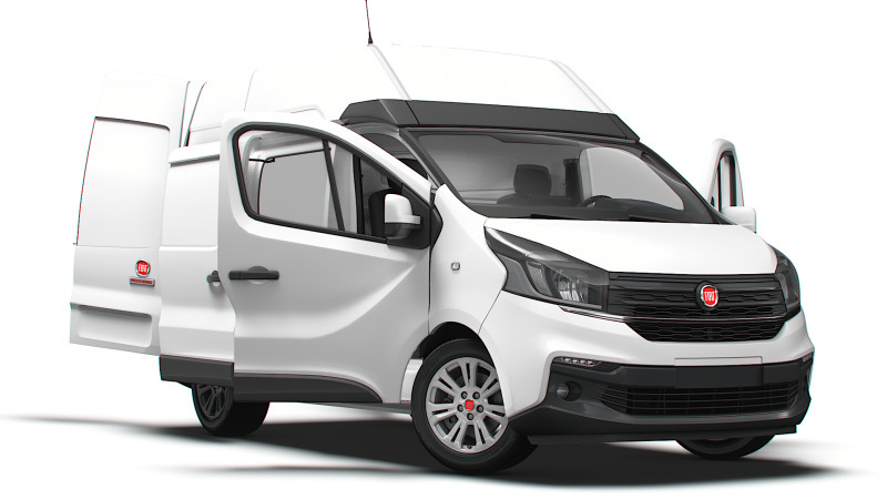 Fiat Talento Van L1H2 HQInterior 2021 Model 3D .c4d .max .obj .3ds .fbx .stl .blend