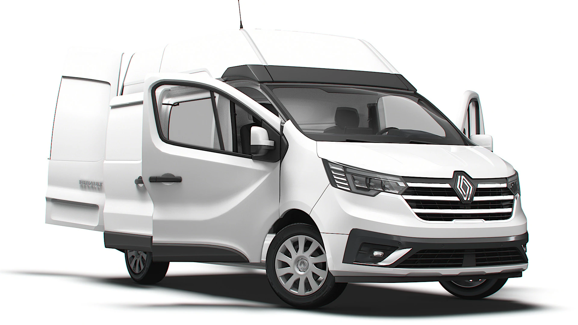 Renault Trafic Van L1H2 HQInterior 2024 3D Model .c4d .max .obj .3ds .fbx .stl .blend 