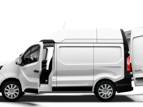 Renault Trafic Van L1H2 HQInterior 2024 3D Model